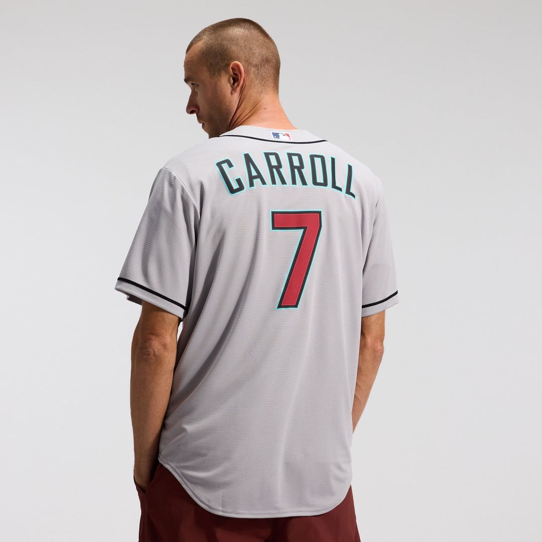 Men's Arizona Diamondbacks Corbin Carroll Crimson Alternate 2 Replica MLB Baseball Jersey - view 32
