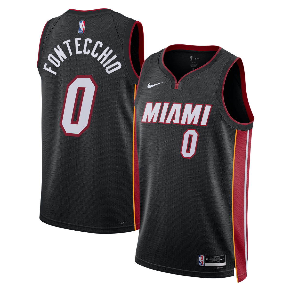 Unisex Simone Fontecchio Miami Heat Icon Edition Swingman NBA Basketball Jersey - Black - view 1
