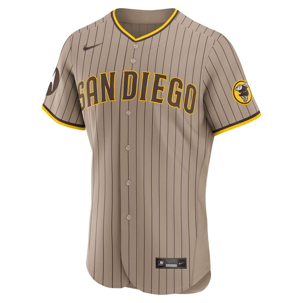 Men's San Diego Padres Fernando Tatis Jr. White Home Sponsor Patch MLB Baseball Jersey - view 8