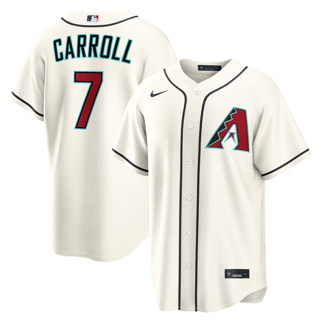 Men's Arizona Diamondbacks Corbin Carroll Cream Home Replica MLB Baseball Jersey - view 1