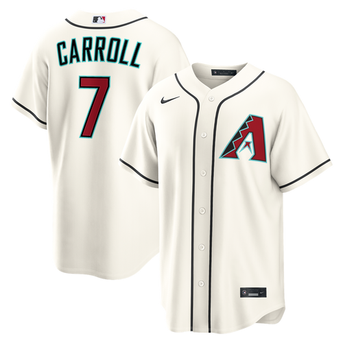 Men's Arizona Diamondbacks Corbin Carroll Cream Home Replica MLB Baseball Jersey - view 1