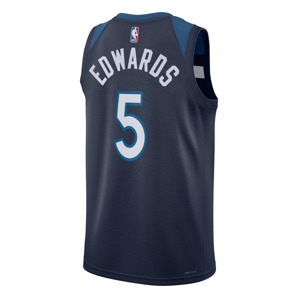Unisex Anthony Edwards Minnesota Timberwolves Icon Edition Swingman NBA Basketball Jersey - Navy - view 4