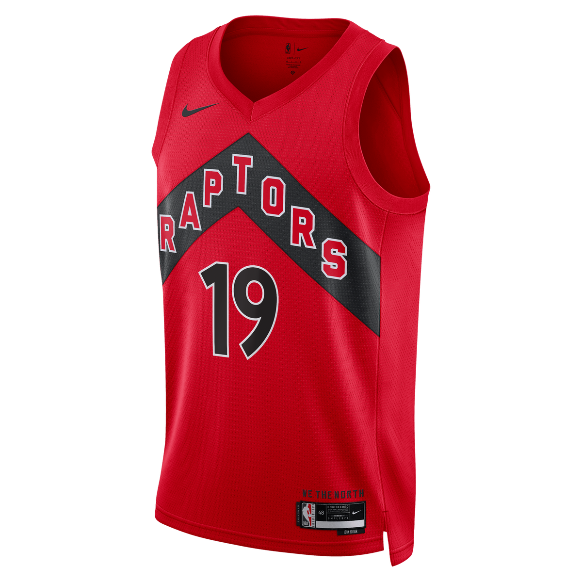 Unisex Jakob Poeltl Toronto Raptors Icon Edition Swingman NBA Basketball Jersey - Red - view 3