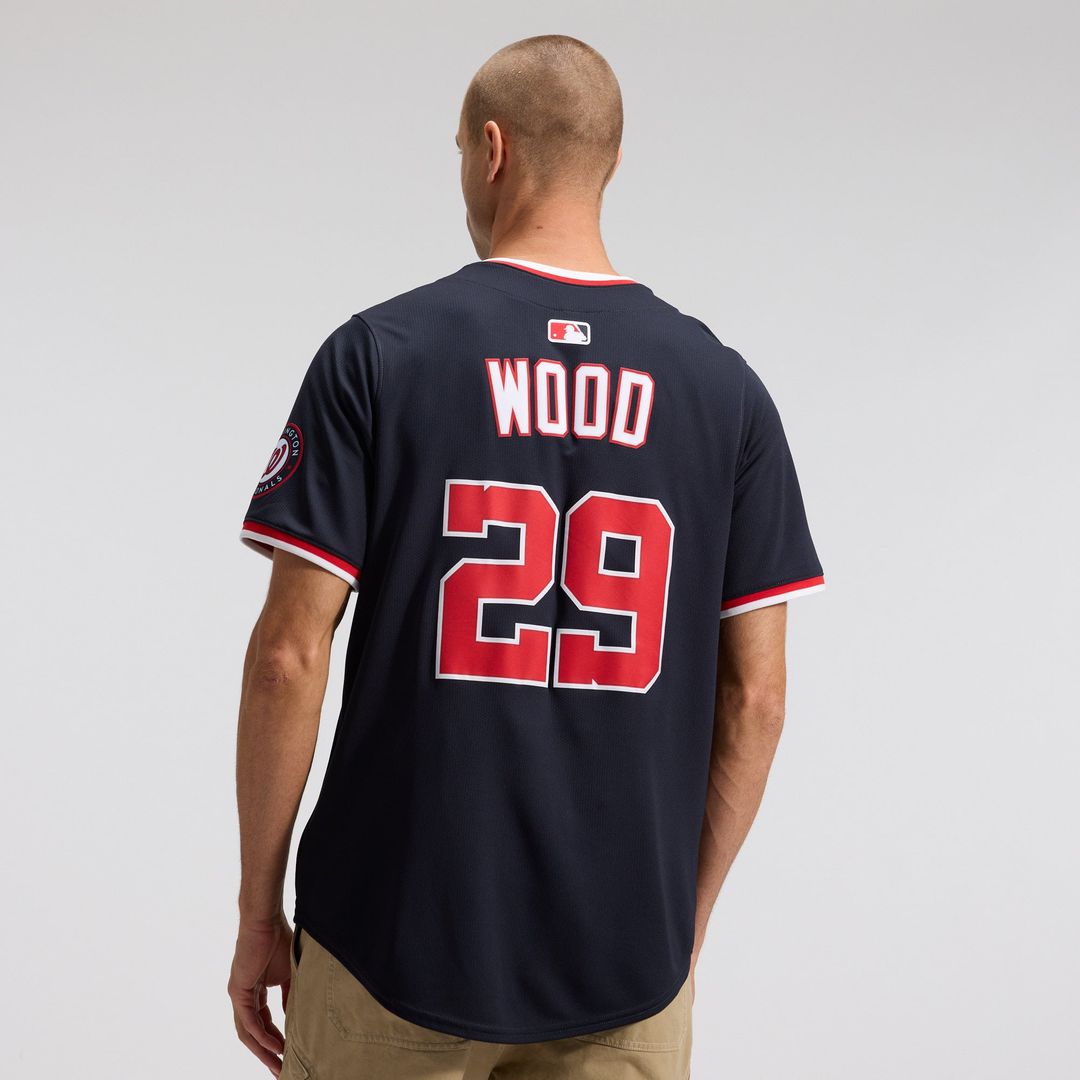 Men's Washington Nationals James Wood Navy Alternate Limited MLB Baseball Jersey - view 3