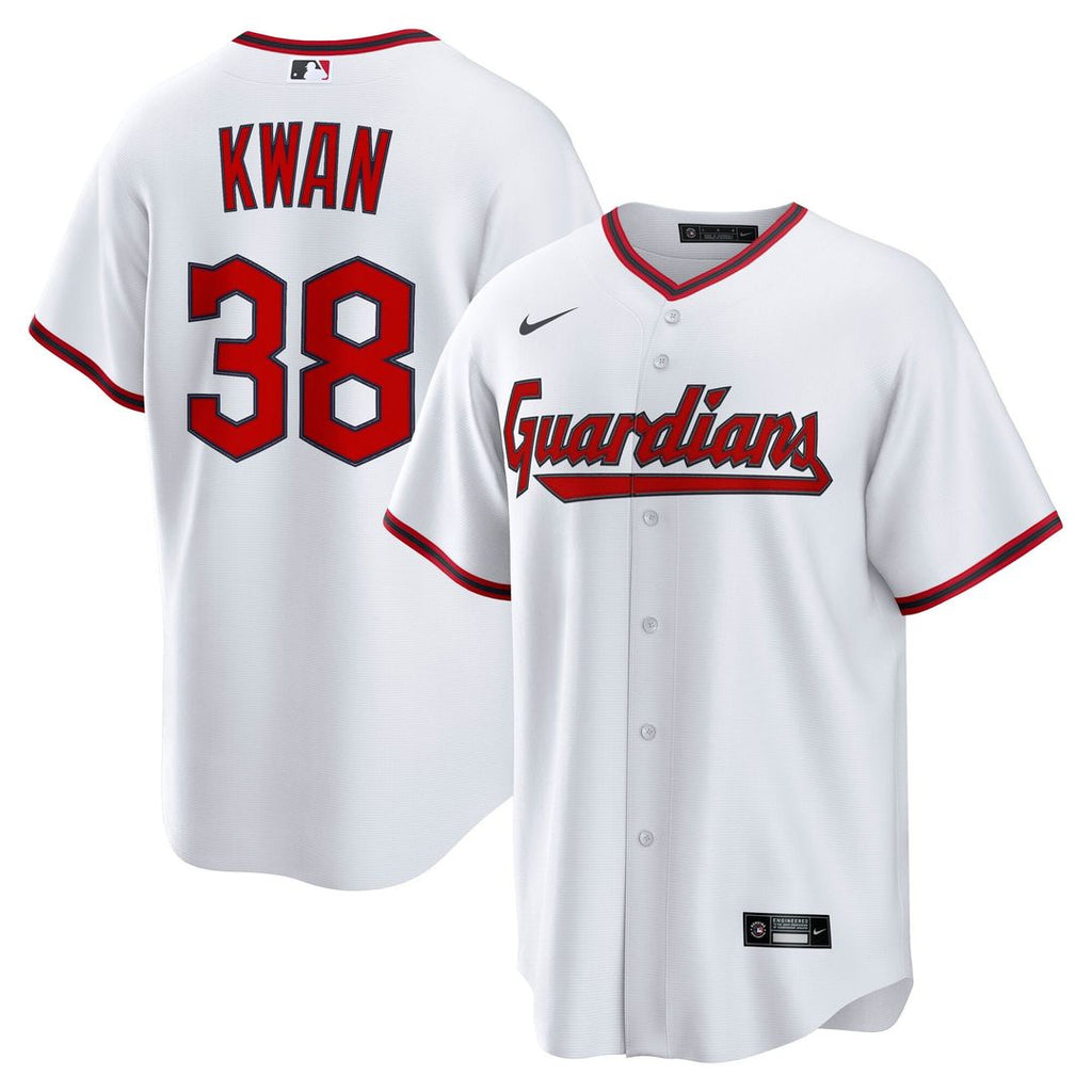 Men's Cleveland Guardians Steven Kwan White Home Replica MLB Baseball Jersey - view 1