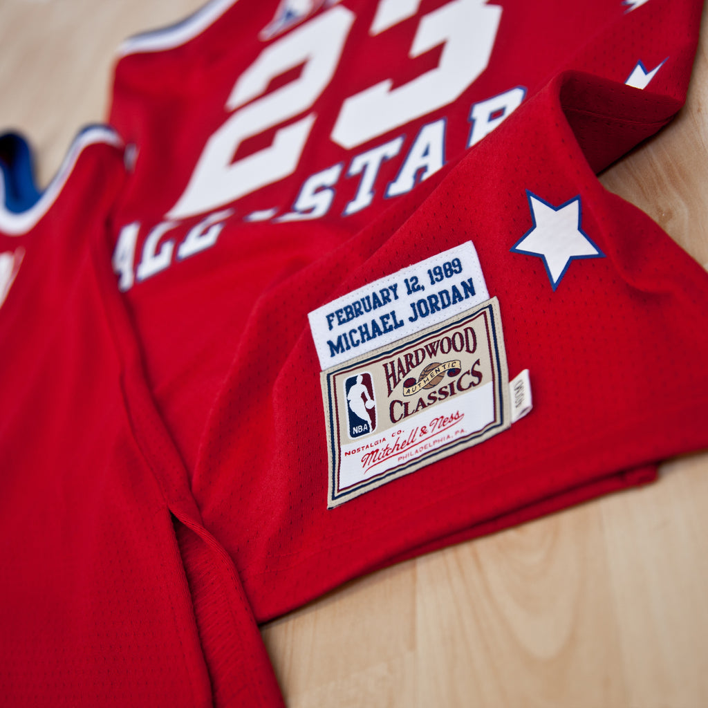 Men's NBA All-Star East Michael Jordan 1989 Jersey - Red - view 3