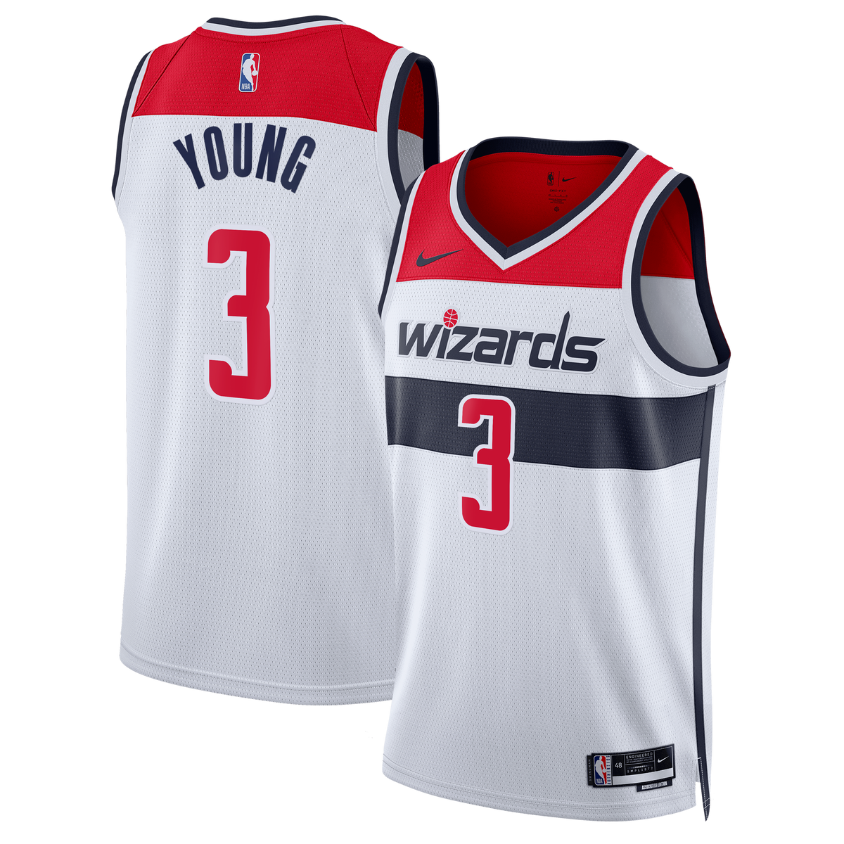 Unisex Trae Young Washington Wizards Association Edition Swingman NBA Basketball Jersey - White - view 2