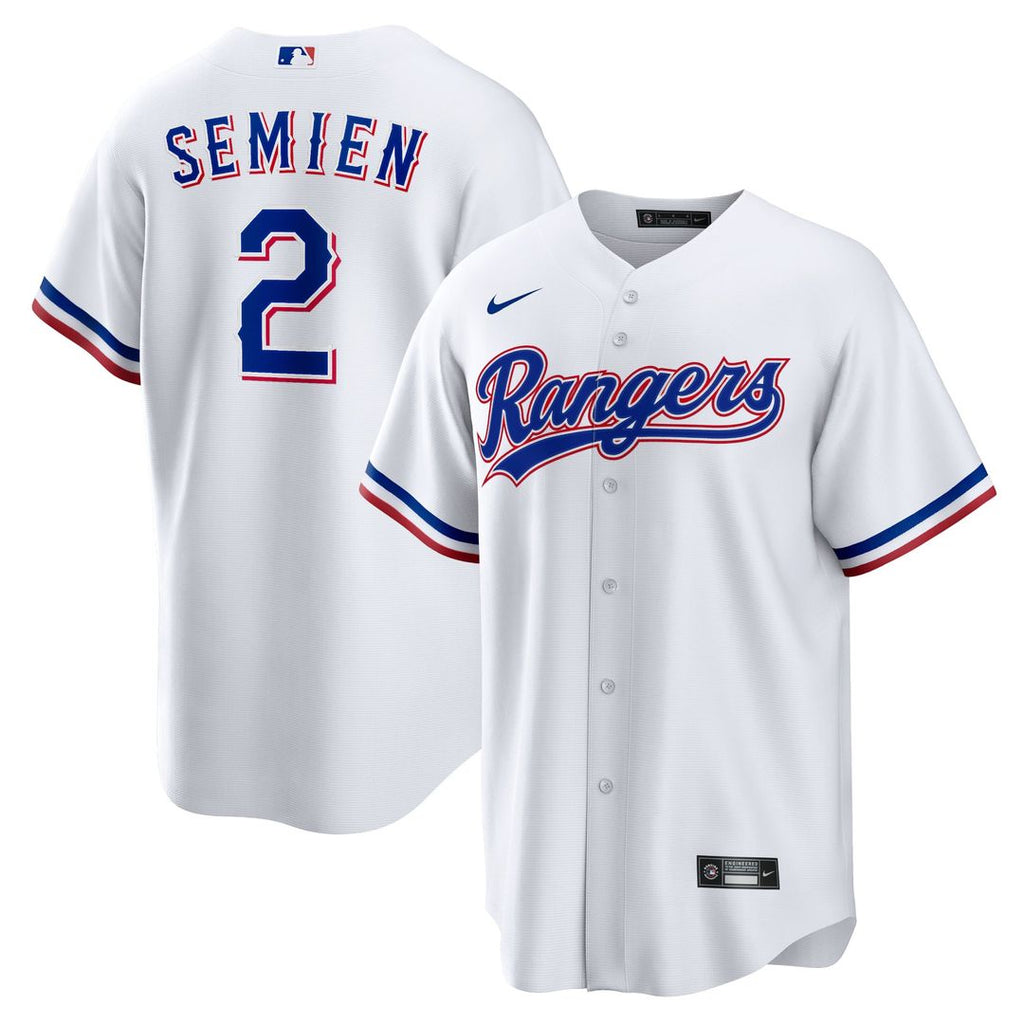 Men's Texas Rangers Marcus Semien White Home Replica MLB Baseball Jersey - view 1